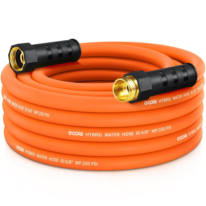 EOOIO Garden Hose 25 ft x 5/8""  NON-EXPANDING Flexible Water Hose  Kink Resistant Lightweight Hybrid Hose  Leakproof Yard Hose with Male to Female Fittings - Image 1
